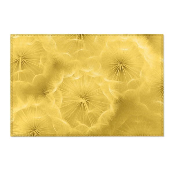 Dandelion Down Motif in Super Lemon Tone - Area Rugs - Image 13