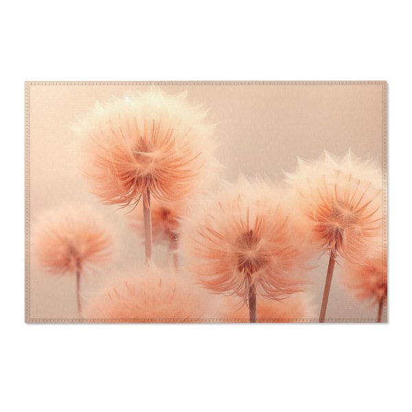 Misty Peach Dandelions - Area Rugs - Image 13