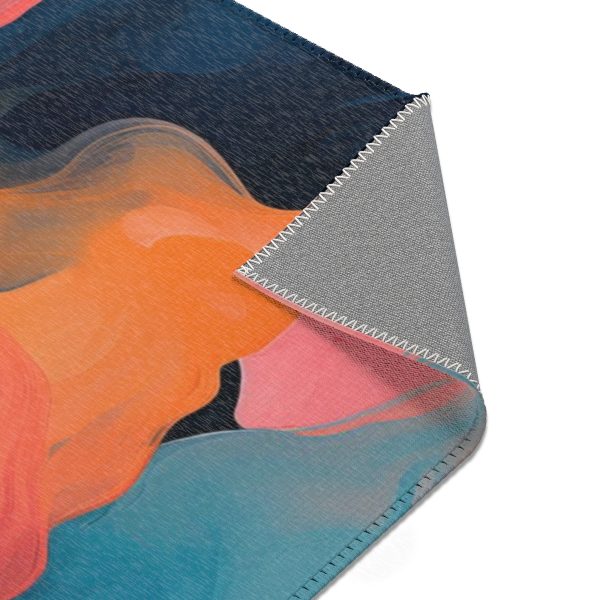 Aqueous Expression in Navy and Peachy Pastels 03 - Area Rugs - Image 17