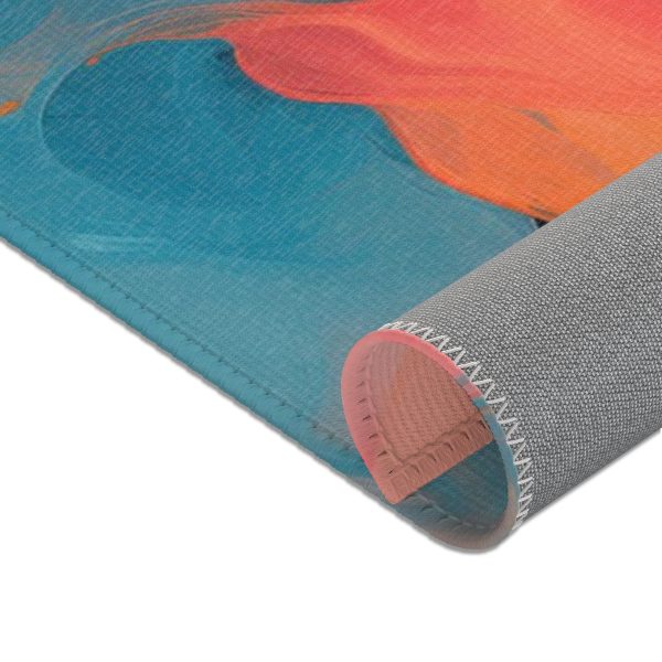 Aqueous Expression in Navy and Peachy Pastels 03 - Area Rugs - Image 18