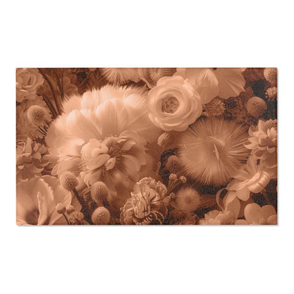 Lustrous Peach Fuzz Tone Baroque Floral 01 - Area Rugs - Image 16