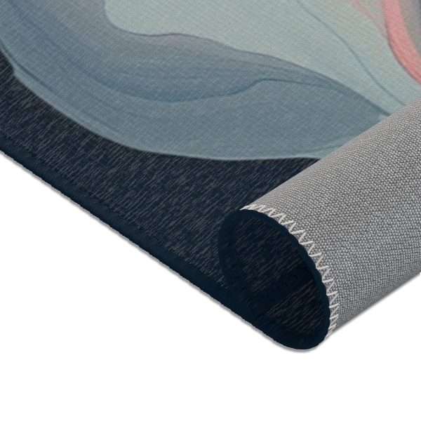 Aqueous Expression in Navy and Peachy Pastels 01 - Area Rugs - Image 18