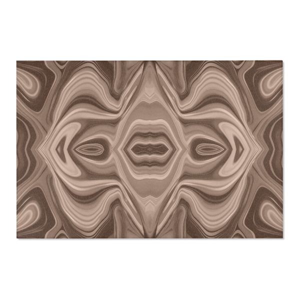 Lipnotic Kaleidoscope Background In Almondine 03 - Area Rugs