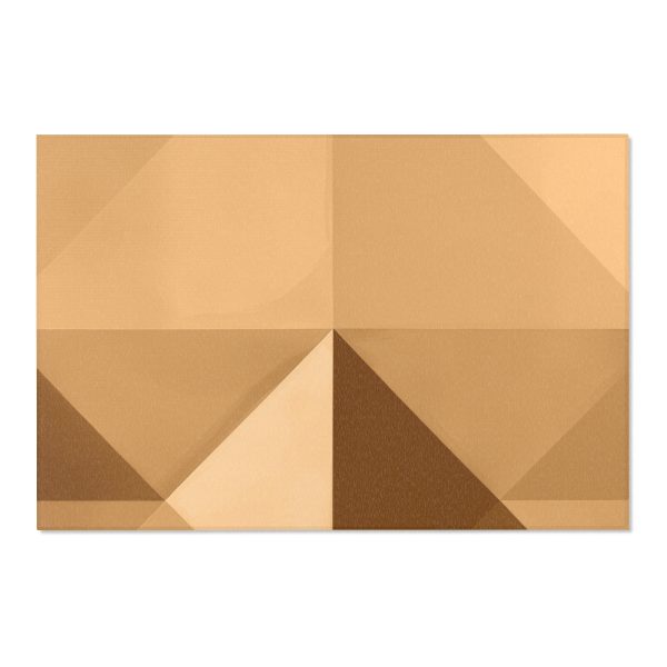 Soft Geometric Pyramid 03 in Honey Yellow Tone - Area Rugs - Image 16