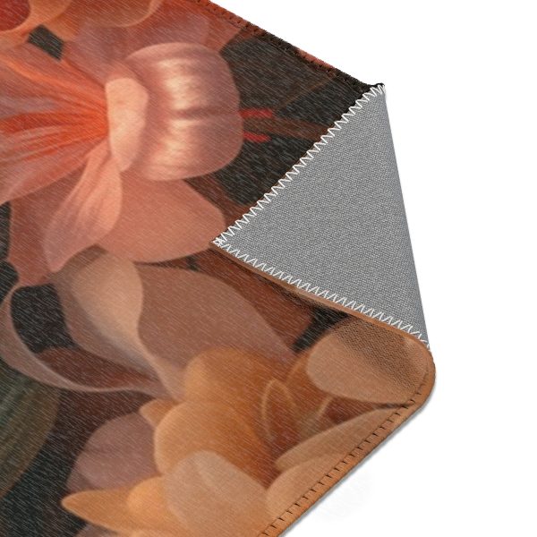 Lustrous Peach Baroque Floral 01 - Area Rugs - Image 2