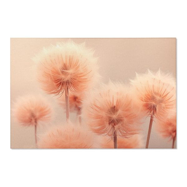 Misty Peach Dandelions - Area Rugs