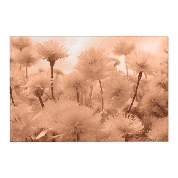 Fuzzy Dandelion Fantasy in Peach Fuzz Tone - Area Rugs