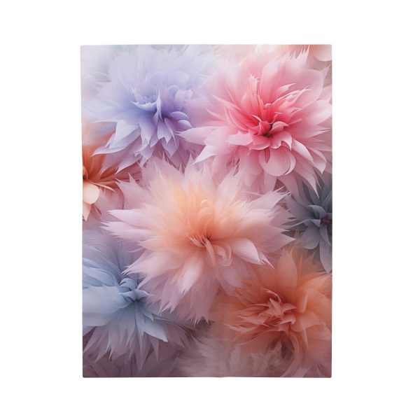 Pastel Palette Fantasy Feather Puffs - Velveteen Plush Blanket - Image 9