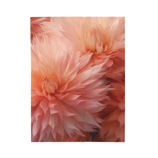 Lovely Fuzzy Buds in Peach 01 - Velveteen Plush Blanket - Image 9