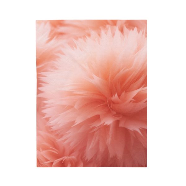 Lovely Fuzzy Buds in Peach 03 - Velveteen Plush Blanket - Image 9