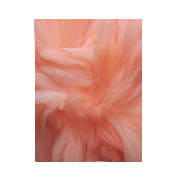 Lovely Fuzzy Feathers in Peach 01 - Velveteen Plush Blanket - Image 9