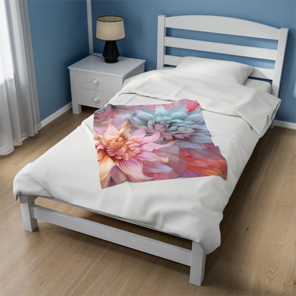 Pastel Fantasy Baroque Floral 03 - Velveteen Plush Blanket - Image 11