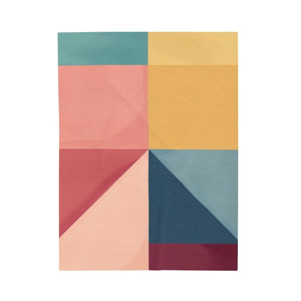 Soft Geometric Pyramid 01 - Velveteen Plush Blanket - Image 9