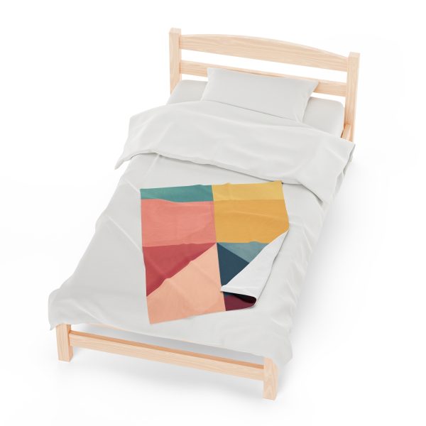 Soft Geometric Pyramid 01 - Velveteen Plush Blanket - Image 13