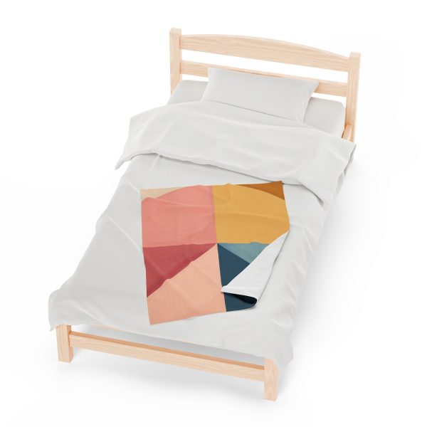 Soft Geometric Pyramid 02 - Velveteen Plush Blanket - Image 13