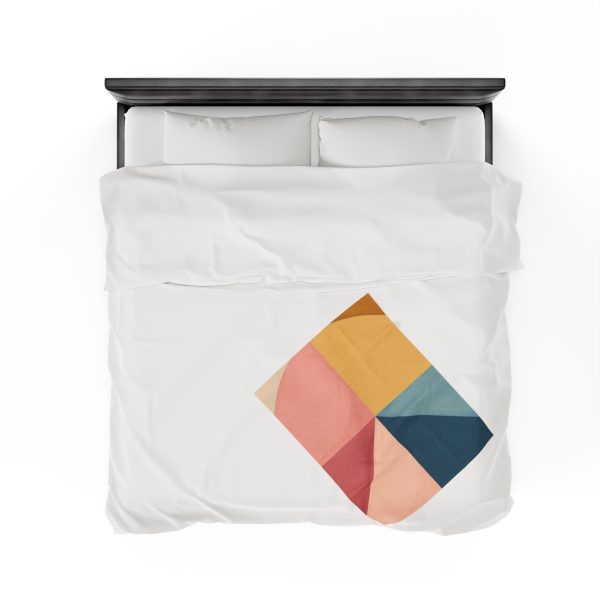 Soft Geometric Pyramid 02 - Velveteen Plush Blanket - Image 16