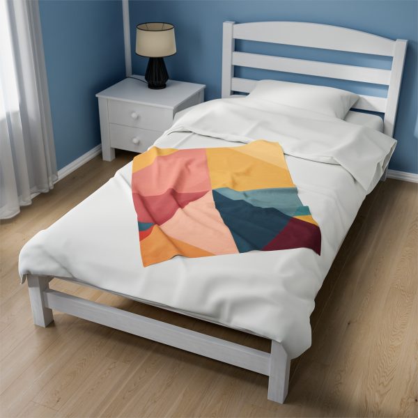 Soft Geometric Pyramid 03 - Velveteen Plush Blanket - Image 11