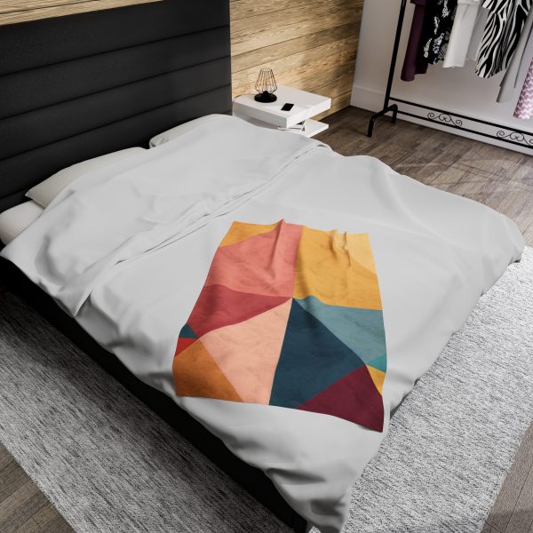 Soft Geometric Pyramid 03 - Velveteen Plush Blanket - Image 12