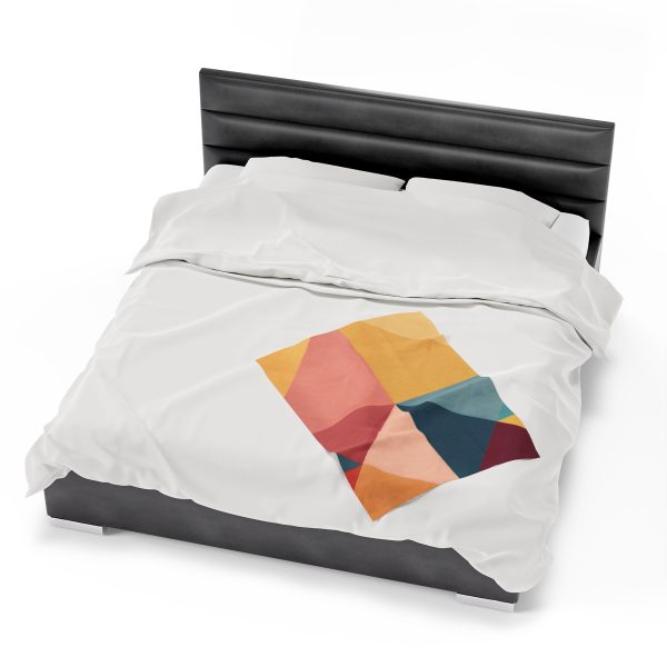 Soft Geometric Pyramid 03 - Velveteen Plush Blanket - Image 14