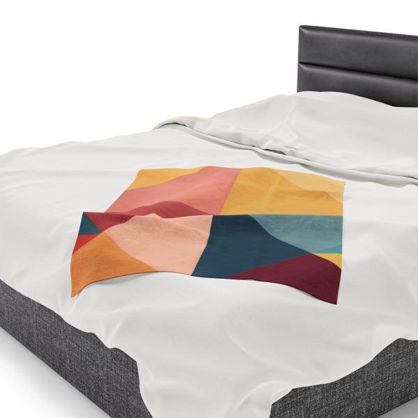 Soft Geometric Pyramid 03 - Velveteen Plush Blanket - Image 15