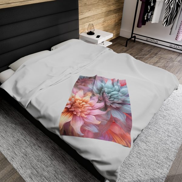 Pastel Fantasy Baroque Floral 03 - Velveteen Plush Blanket - Image 12