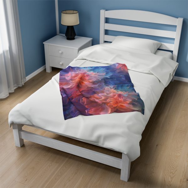 Floral Nebula 09 - Velveteen Plush Blanket - Image 11