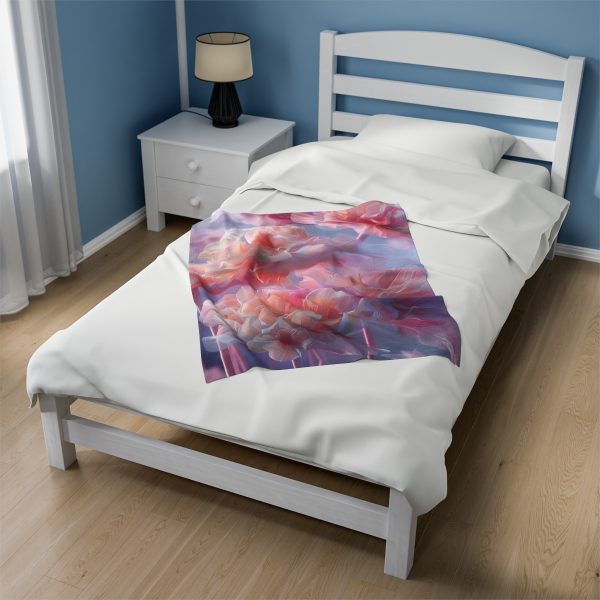 Floral Nebula 03 - Velveteen Plush Blanket - Image 11