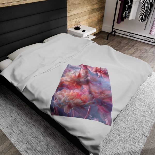 Floral Nebula 03 - Velveteen Plush Blanket - Image 12