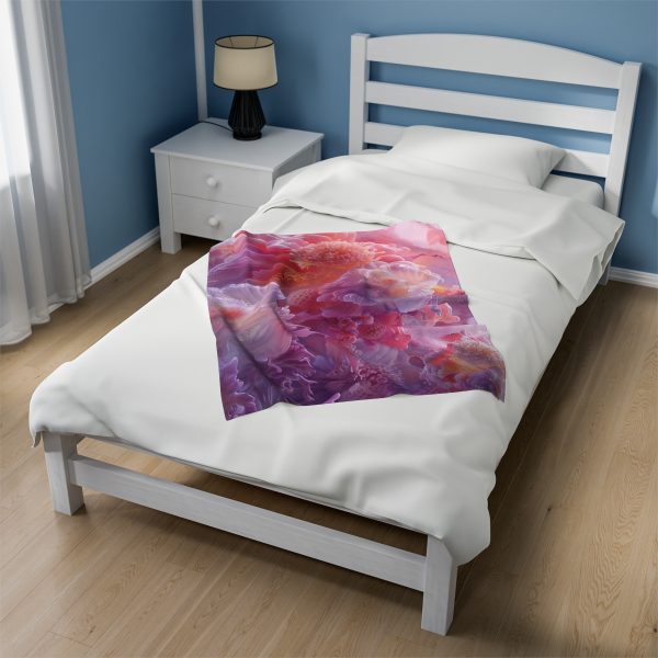 Floral Nebula 05 - Velveteen Plush Blanket - Image 11