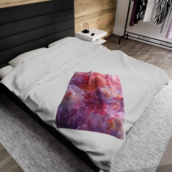 Floral Nebula 05 - Velveteen Plush Blanket - Image 12