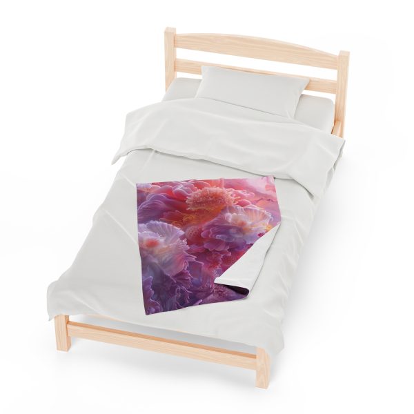 Floral Nebula 05 - Velveteen Plush Blanket - Image 13