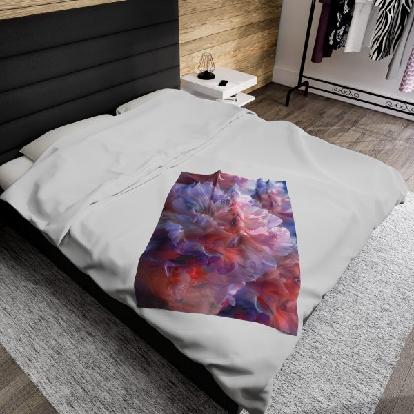 Floral Nebula 07 - Velveteen Plush Blanket - Image 12