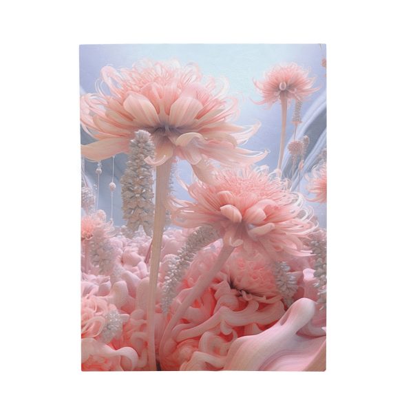 Foamy Floral Fusion 01 - Velveteen Plush Blanket - Image 9