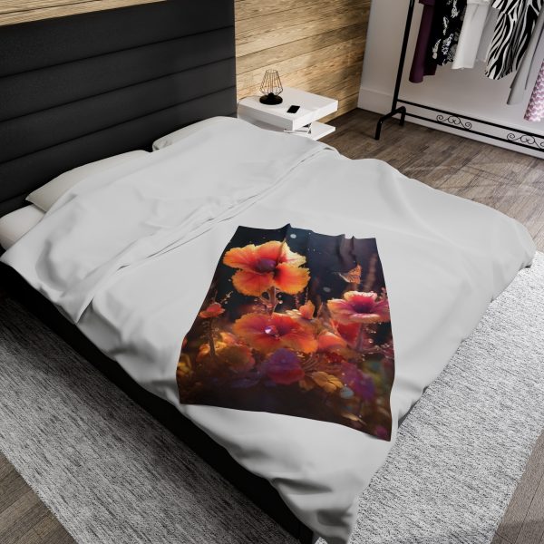 Bright Fantasy Floral 01 - Velveteen Plush Blanket - Image 12