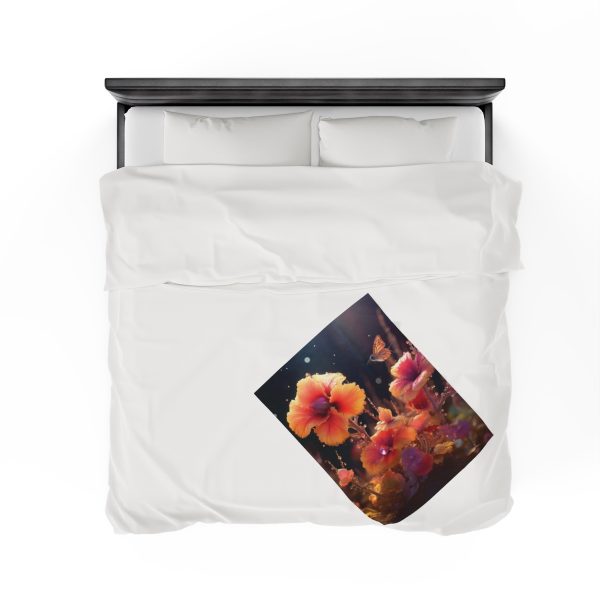 Bright Fantasy Floral 01 - Velveteen Plush Blanket - Image 16