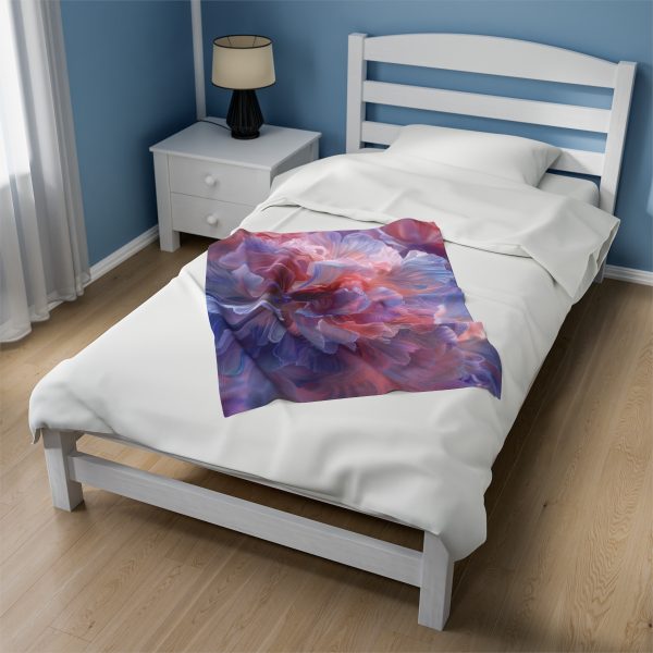 Floral Nebula 08 - Velveteen Plush Blanket - Image 11