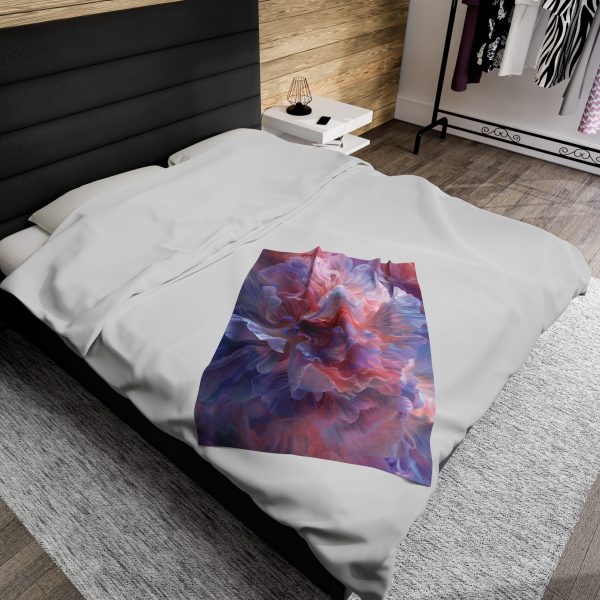 Floral Nebula 08 - Velveteen Plush Blanket - Image 12