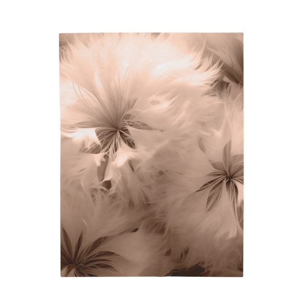 Soft Fantasy Feather Puffs in Peach Puree Tone	- Velveteen Plush Blanket - Image 9