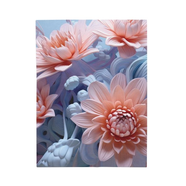 Foamy Floral Fusion 02 - Velveteen Plush Blanket - Image 9