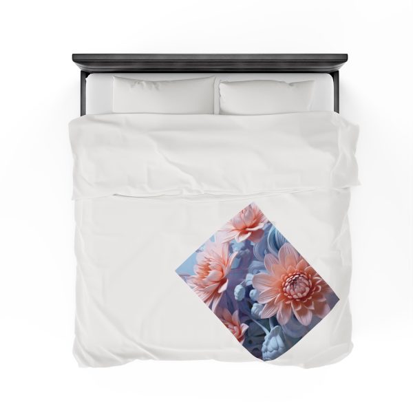 Foamy Floral Fusion 02 - Velveteen Plush Blanket - Image 16