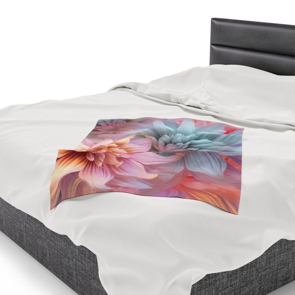 Pastel Fantasy Baroque Floral 03 - Velveteen Plush Blanket - Image 15