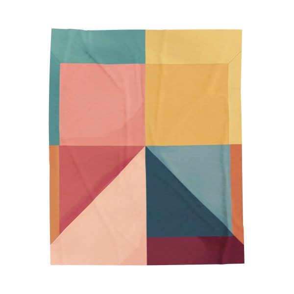 Soft Geometric Pyramid 01 - Velveteen Plush Blanket - Image 17