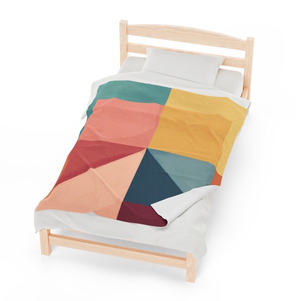 Soft Geometric Pyramid 01 - Velveteen Plush Blanket - Image 21