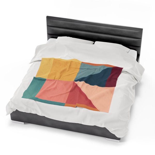 Soft Geometric Pyramid 01 - Velveteen Plush Blanket - Image 22