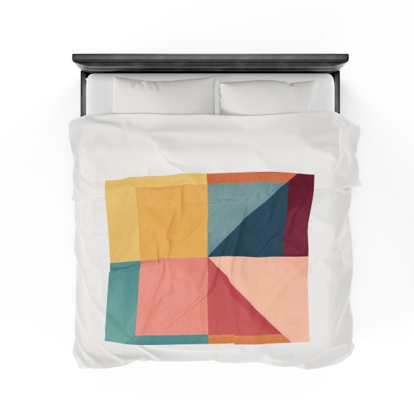 Soft Geometric Pyramid 01 - Velveteen Plush Blanket - Image 24