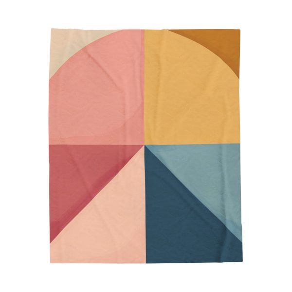 Soft Geometric Pyramid 02 - Velveteen Plush Blanket - Image 17