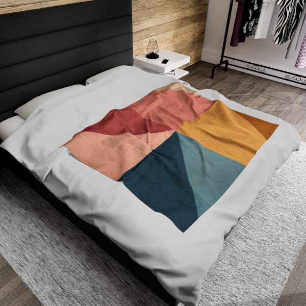 Soft Geometric Pyramid 02 - Velveteen Plush Blanket - Image 20