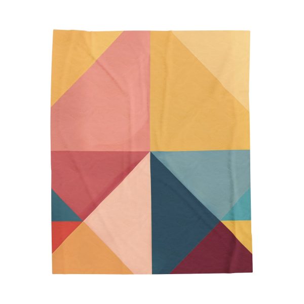 Soft Geometric Pyramid 03 - Velveteen Plush Blanket - Image 17