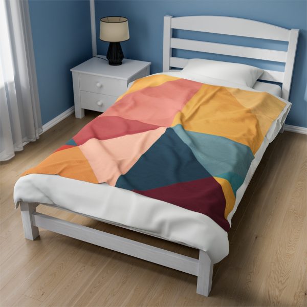 Soft Geometric Pyramid 03 - Velveteen Plush Blanket - Image 19