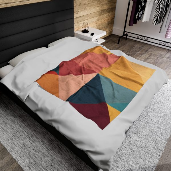 Soft Geometric Pyramid 03 - Velveteen Plush Blanket - Image 20